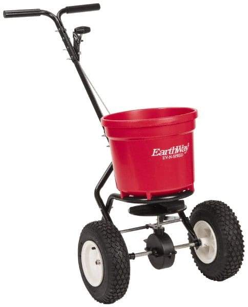 Made in USA - 50 Lb Polyethylene Walk Behind Broadcast Landscape Spreader - 13" Wheels - USA Tool & Supply