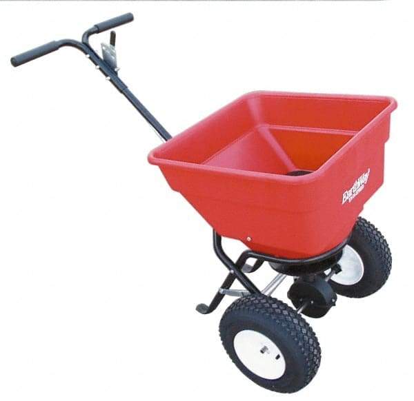 Made in USA - 100 Lb Polyethylene Walk Behind Broadcast Landscape Spreader - 13" Wheels - USA Tool & Supply