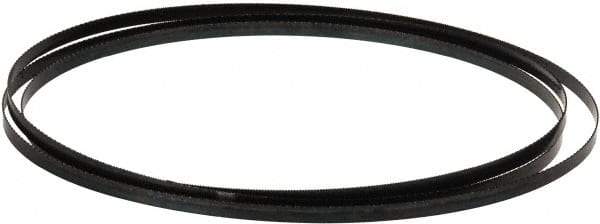 M.K. MORSE - 18 TPI, 9' 6" Long x 3/8" Wide x 0.025" Thick, Welded Band Saw Blade - High Carbon Steel, Toothed Edge, Raker Tooth Set, Flexible Back, Contour Cutting - USA Tool & Supply