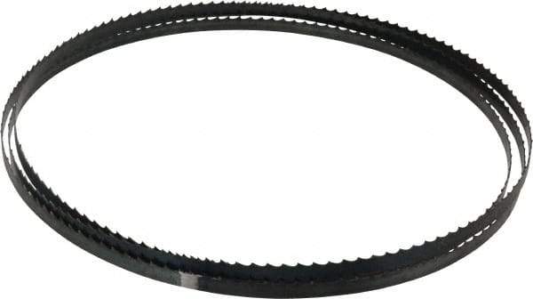 M.K. MORSE - 4 TPI, 7' 9-1/2" Long x 3/8" Wide x 0.025" Thick, Welded Band Saw Blade - High Carbon Steel, Toothed Edge, Raker Tooth Set, Flexible Back, Contour Cutting - USA Tool & Supply