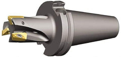 Kennametal - 1-1/4" Cut Diam, 0.65" Max Depth of Cut, 1-1/4" Shank Diam, 4.468" OAL, Indexable Square Shoulder End Mill - EC18.., EP18.. Inserts, Weldon Shank, 0° Lead Angle, Through Coolant - USA Tool & Supply