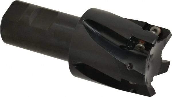 Kennametal - 2" Cut Diam, 18.03mm Max Depth of Cut, 1-1/4" Shank Diam, 115.06mm OAL, Indexable Square Shoulder End Mill - EC18.., EP18.. Inserts, Weldon Shank, 0° Lead Angle - USA Tool & Supply