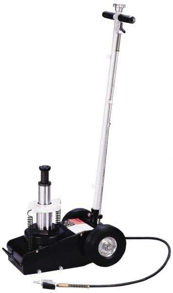 Omega Lift Equipment - 35 Ton Capacity Dual Stage Air Actuated Truck Jack - 8 to 19-1/2" High - USA Tool & Supply