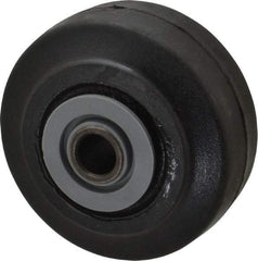 Albion - 3-1/4 Inch Diameter x 1-1/2 Inch Wide, Solid Rubber Caster Wheel - 140 Lb. Capacity, 1-5/8 Inch Hub Length, 1/2 Inch Axle Diameter, Roller Bearing - USA Tool & Supply