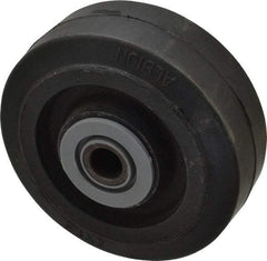 Albion - 4 Inch Diameter x 1-1/2 Inch Wide, Solid Rubber Caster Wheel - 250 Lb. Capacity, 1-5/8 Inch Hub Length, 1/2 Inch Axle Diameter, Roller Bearing - USA Tool & Supply
