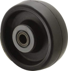 Albion - 4 Inch Diameter x 1-1/2 Inch Wide, Polyolefin Caster Wheel - 400 Lb. Capacity, 1-5/8 Inch Hub Length, 1/2 Inch Axle Diameter, Roller Bearing - USA Tool & Supply