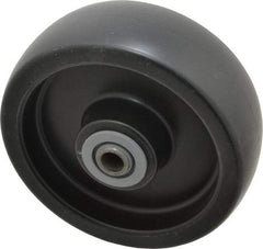 Albion - 6 Inch Diameter x 2 Inch Wide, Polyolefin Caster Wheel - 750 Lb. Capacity, 2-3/16 Inch Hub Length, 1/2 Inch Axle Diameter, Roller Bearing - USA Tool & Supply