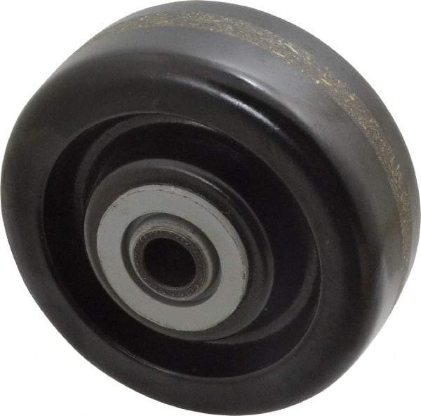 Albion - 4 Inch Diameter x 1-1/2 Inch Wide, Phenolic Caster Wheel - 600 Lb. Capacity, 1-5/8 Inch Hub Length, 1/2 Inch Axle Diameter, Roller Bearing - USA Tool & Supply