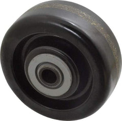 Albion - 4 Inch Diameter x 1-1/2 Inch Wide, Phenolic Caster Wheel - 600 Lb. Capacity, 1-5/8 Inch Hub Length, 1/2 Inch Axle Diameter, Roller Bearing - USA Tool & Supply