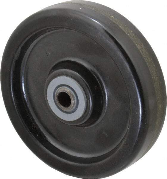 Albion - 6 Inch Diameter x 1-1/2 Inch Wide, Phenolic Caster Wheel - 500 Lb. Capacity, 1-27/32 Inch Hub Length, 3/4 Inch Axle Diameter, Roller Bearing - USA Tool & Supply