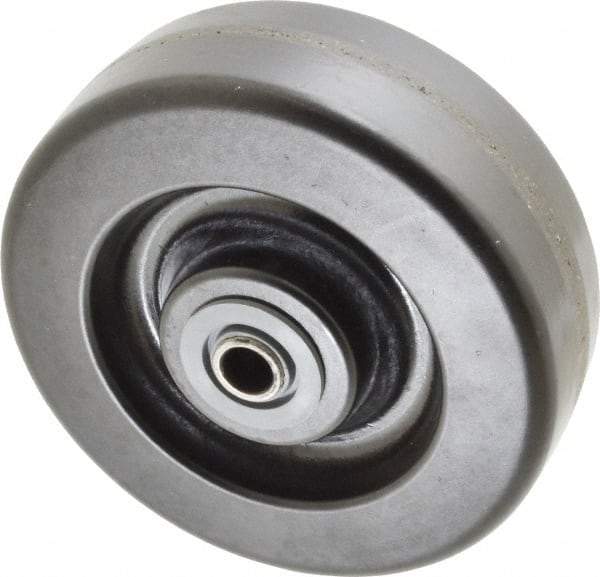 Albion - 6 Inch Diameter x 2 Inch Wide, Phenolic Caster Wheel - 1,200 Lb. Capacity, 2-3/16 Inch Hub Length, 1/2 Inch Axle Diameter, Roller Bearing - USA Tool & Supply