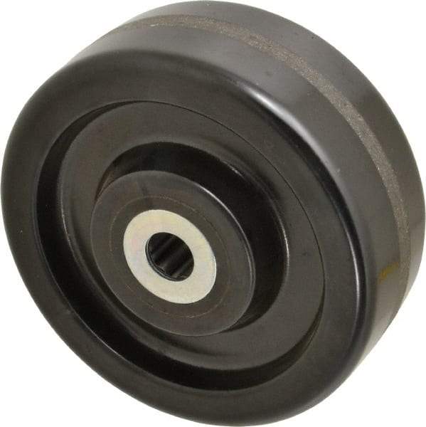 Albion - 8 Inch Diameter x 3 Inch Wide, Phenolic Caster Wheel - 2,500 Lb. Capacity, 3-1/4 Inch Hub Length, 1 Inch Axle Diameter, Roller Bearing - USA Tool & Supply