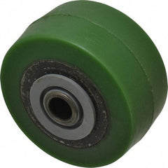 Albion - 3-1/4 Inch Diameter x 1-5/8 Inch Wide, Polyurethane Caster Wheel - 420 Lb. Capacity, 1-7/8 Inch Hub Length, 1/2 Inch Axle Diameter, Roller Bearing - USA Tool & Supply