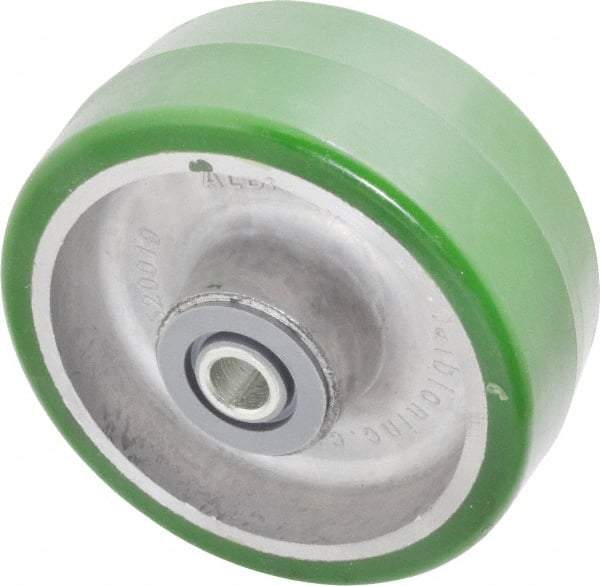 Albion - 5 Inch Diameter x 2 Inch Wide, Polyurethane Caster Wheel - 1,050 Lb. Capacity, 2-7/16 Inch Hub Length, 1/2 Inch Axle Diameter, Roller Bearing - USA Tool & Supply