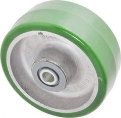 Albion - 5 Inch Diameter x 2 Inch Wide, Polyurethane Caster Wheel - 1,050 Lb. Capacity, 2-7/16 Inch Hub Length, 1/2 Inch Axle Diameter, Roller Bearing - USA Tool & Supply