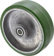 Albion - 6 Inch Diameter x 2 Inch Wide, Polyurethane Caster Wheel - 1,230 Lb. Capacity, 2-7/16 Inch Hub Length, 1/2 Inch Axle Diameter, Roller Bearing - USA Tool & Supply