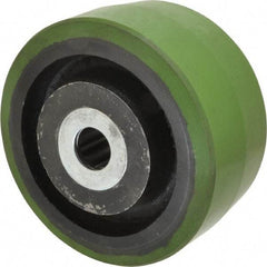 Albion - 6 Inch Diameter x 3 Inch Wide, Polyurethane Caster Wheel - 2,040 Lb. Capacity, 3-1/4 Inch Hub Length, 1 Inch Axle Diameter, Roller Bearing - USA Tool & Supply