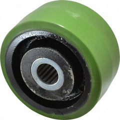 Albion - 6 Inch Diameter x 3 Inch Wide, Polyurethane Caster Wheel - 2,040 Lb. Capacity, 3-1/4 Inch Hub Length, 1-1/4 Inch Axle Diameter, Roller Bearing - USA Tool & Supply