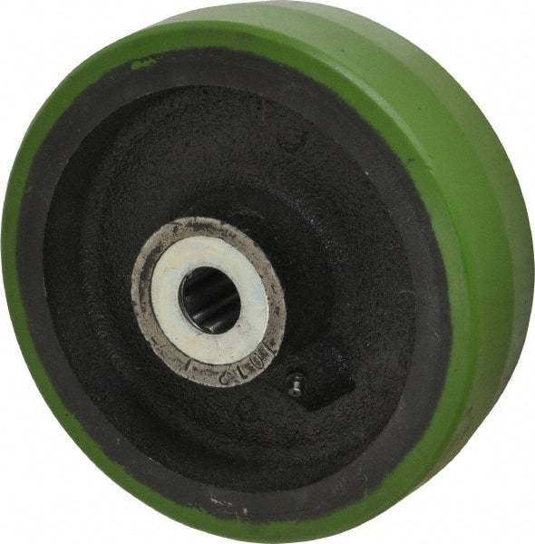Albion - 8 Inch Diameter x 2-1/2 Inch Wide, Polyurethane Caster Wheel - 2,010 Lb. Capacity, 3-1/4 Inch Hub Length, 1 Inch Axle Diameter, Roller Bearing - USA Tool & Supply