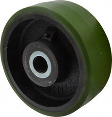 Albion - 8 Inch Diameter x 3 Inch Wide, Polyurethane Caster Wheel - 2,520 Lb. Capacity, 3-1/4 Inch Hub Length, 1-1/4 Inch Axle Diameter, Roller Bearing - USA Tool & Supply