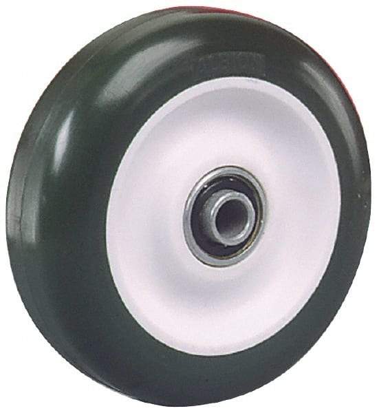 Albion - 5 Inch Diameter x 1-1/4 Inch Wide, Polyurethane Caster Wheel - 440 Lb. Capacity, 1-3/8 Inch Hub Length, 3/8 Inch Axle Diameter, Ball Bearing - USA Tool & Supply