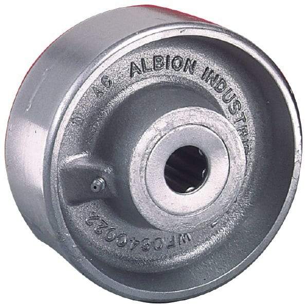 Albion - 6 Inch Diameter x 2-1/2 Inch Wide, Forged Steel Caster Wheel - 4,000 Lb. Capacity, 3-1/4 Inch Hub Length, 1 Inch Axle Diameter, Roller Bearing - USA Tool & Supply