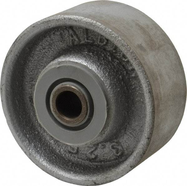 Albion - 3-1/4 Inch Diameter x 1-1/2 Inch Wide, Cast Iron Caster Wheel - 400 Lb. Capacity, 1-5/8 Inch Hub Length, 1/2 Inch Axle Diameter, Roller Bearing - USA Tool & Supply