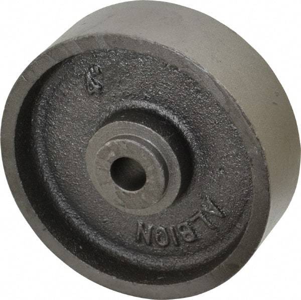 Albion - 4 Inch Diameter x 1-1/4 Inch Wide, Cast Iron Caster Wheel - 350 Lb. Capacity, 1-3/8 Inch Hub Length, 3/8 Inch Axle Diameter, Sleeve Bearing - USA Tool & Supply