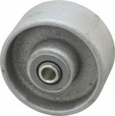 Albion - 4 Inch Diameter x 2 Inch Wide, Cast Iron Caster Wheel - 1,000 Lb. Capacity, 2-3/16 Inch Hub Length, 1/2 Inch Axle Diameter, Roller Bearing - USA Tool & Supply