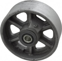 Albion - 5 Inch Diameter x 2 Inch Wide, Cast Iron Caster Wheel - 1,300 Lb. Capacity, 2-3/16 Inch Hub Length, 1/2 Inch Axle Diameter, Roller Bearing - USA Tool & Supply