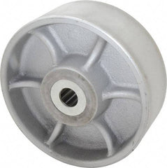Albion - 8 Inch Diameter x 3 Inch Wide, Cast Iron Caster Wheel - 2,800 Lb. Capacity, 3-1/4 Inch Hub Length, 1 Inch Axle Diameter, Roller Bearing - USA Tool & Supply