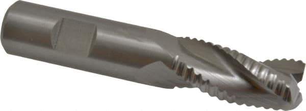 Kennametal - 3/4" Diam, Extra Coarse Pitch, 1-1/2" LOC, 3 Flute Solid Carbide Roughing Square End Mill - Uncoated, 4" OAL, 3/4" Shank Diam, Single End, Centercutting, 37° Helix - USA Tool & Supply