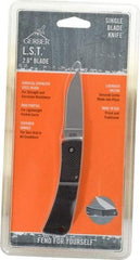 Gerber - 2-5/8" Blade, 6-1/8" OAL, Straight Pocket Knife - 3-1/2" Closed Length - USA Tool & Supply