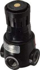 Wilkerson - 1/4 NPT Port, 15 CFM, Zinc Miniature Regulator - 2 to 125 psi Range, 300 Max psi Supply Pressure, 1/8" Gauge Port Thread, 1.65" Wide x 2.88" High - USA Tool & Supply