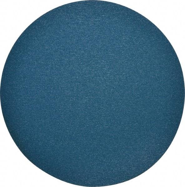 Superior Abrasives - 24" Diam, 36 Grit Zirconia Alumina Adhesive PSA Disc - Very Coarse Grade, Blue, X Weighted Backing, Flexible - USA Tool & Supply