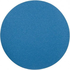 Superior Abrasives - 24" Diam, 40 Grit Zirconia Alumina Adhesive PSA Disc - Coarse Grade, Blue, X Weighted Backing, Flexible - USA Tool & Supply