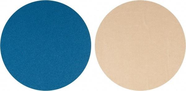 Superior Abrasives - 24" Diam, 50 Grit Zirconia Alumina Adhesive PSA Disc - Coarse Grade, Blue, X Weighted Backing, Flexible - USA Tool & Supply