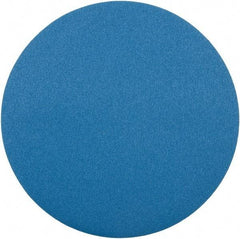 Superior Abrasives - 30" Diam, 40 Grit Zirconia Alumina Adhesive PSA Disc - Coarse Grade, Blue, Cloth Backing, Flexible - USA Tool & Supply