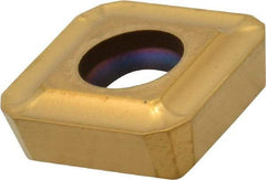 Seco - SPGX12T3 C1 Grade T400D Carbide Indexable Drill Insert - TiAlN/TiN Finish, Square, 1/2" Inscribed Circle - USA Tool & Supply