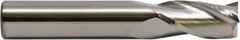 M.A. Ford - 22mm, 40mm LOC, 22mm Shank Diam, 101mm OAL, 3 Flute, Solid Carbide Square End Mill - Single End, Uncoated, 30° Helix, Centercutting, Right Hand Cut, Right Hand Flute, Series 116 - USA Tool & Supply