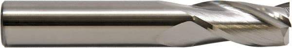 M.A. Ford - 4mm, 14mm LOC, 4mm Shank Diam, 51mm OAL, 3 Flute, Solid Carbide Square End Mill - Single End, TiN Finish, 30° Helix, Centercutting, Right Hand Cut, Right Hand Flute, Series 116 - USA Tool & Supply