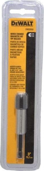 DeWALT - 1/4" Hex Bit Holder - 1/4" Hex Drive, 3" OAL - USA Tool & Supply