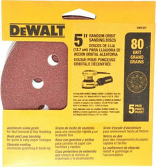 DeWALT - 80 Grit, Hook & Loop Disc - Medium Grade, Coated - USA Tool & Supply