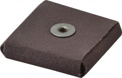 3M - 120 FEPA Grit, Fine Grade, Aluminum Oxide Square Pad - 2" Long x 2" Wide x 1/2" Thick, Cloth Backed, X Backing Weight, 12,000 Max RPM - USA Tool & Supply