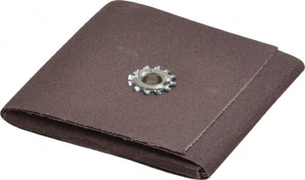 3M - 120 FEPA Grit, Fine Grade, Aluminum Oxide Square Pad - 3" Long x 3" Wide x 1/4" Thick, Cloth Backed, X Backing Weight, 9,000 Max RPM - USA Tool & Supply