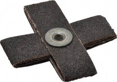 3M - 60 Grit, Medium Grade, Aluminum Oxide Cross Pad - 2-1/2" Long x 2-1/2" Wide x 3/4" Thick, Cloth Backed, X Backing Weight, 8 Ply, 18,000 Max RPM - USA Tool & Supply