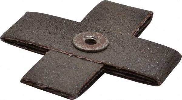 3M - 80 Grit, Medium Grade, Aluminum Oxide Cross Pad - 3" Long x 3" Wide x 1" Thick, Cloth Backed, X Backing Weight, 8 Ply, 18,000 Max RPM - USA Tool & Supply