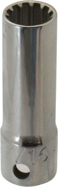 Proto - 3/8" Drive, 7/16" Socket, Spline Socket - 12 Points, 2-1/8" OAL - USA Tool & Supply