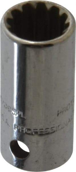 Proto - 1/4" Drive, 9/32" Socket, Spline Socket - 12 Points, 59/64" OAL - USA Tool & Supply