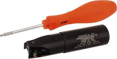 Kennametal - 0.9701" Cut Diam, 14.73mm Max Depth of Cut, 1" Shank Diam, 102.36mm OAL, Indexable Square Shoulder End Mill - EC14.., EP14.. Inserts, Weldon Shank, 0° Lead Angle, Through Coolant - USA Tool & Supply